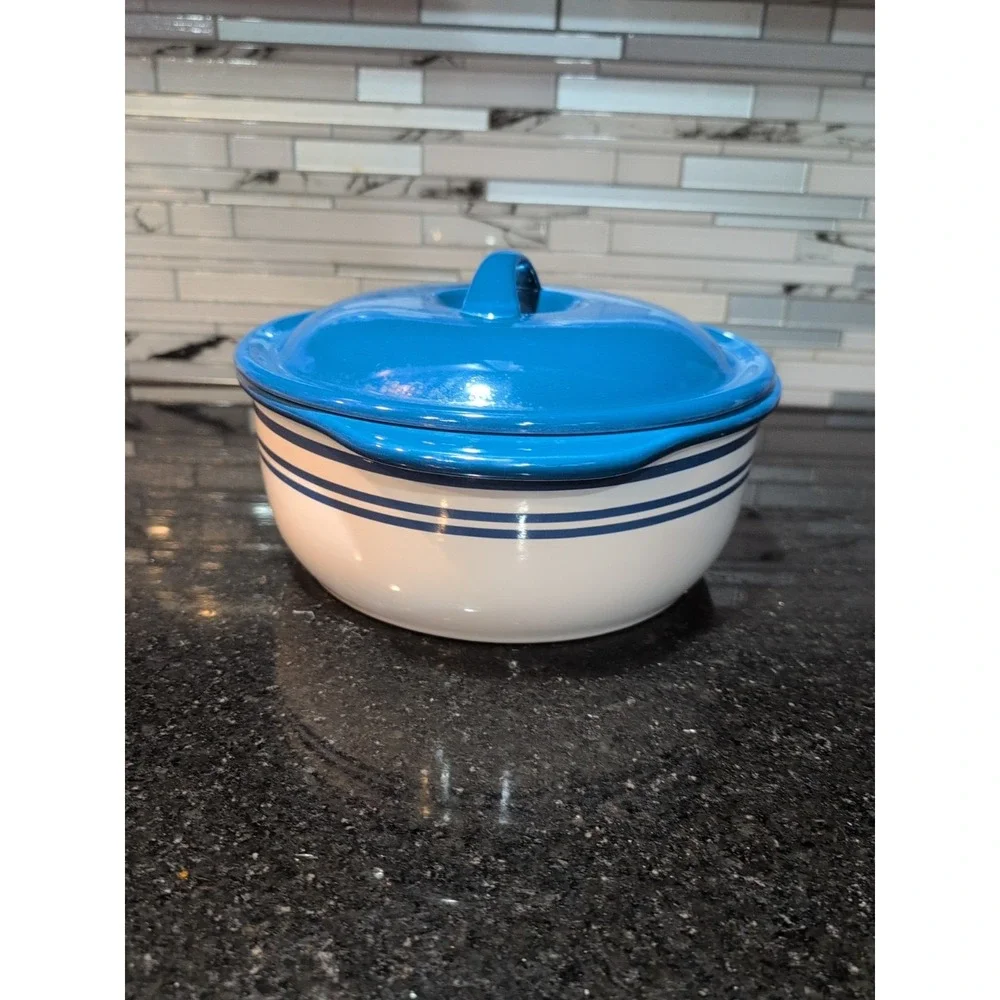 Corelle Coordinates Classic Cafe Blue‎ 2.5qt Covered Casserole Baking Dish LID